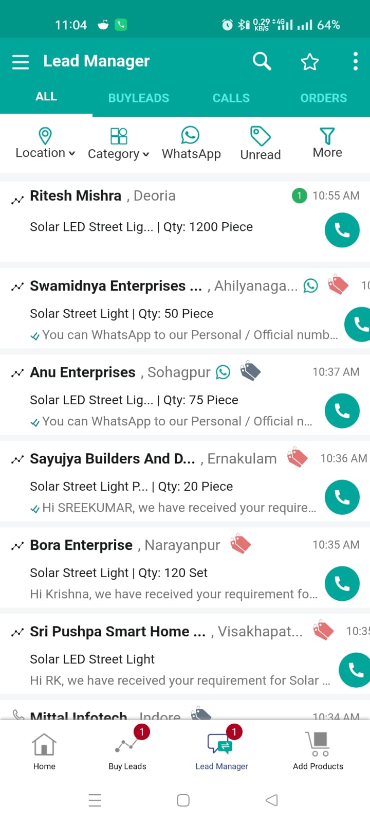 Auto-replies sent and leads purchased via AutoSift